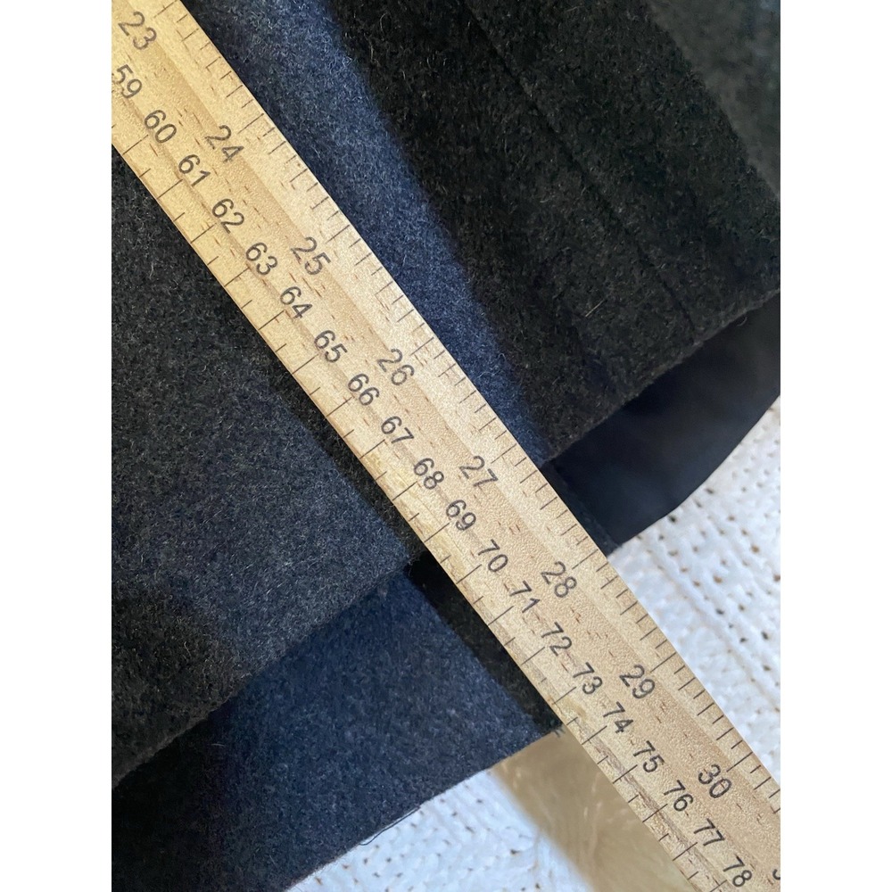 Black Rivet Wool‎ Blend Black Double Breasted Zip Pockets Peacoat Women M - Picture 12 of 12